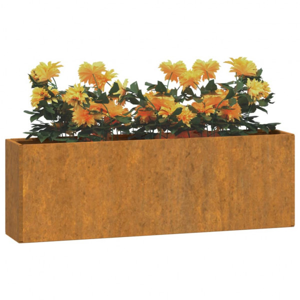 Jardineras de pared 2 uds acero corten oxidado 53x10x17 cm M 3