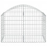 Cesta de gaviones forma arco hierro galvanizado 100x50x60/80 cm 3