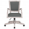 Silla de oficina giratoria tela gris oscuro 3