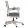 Silla de oficina giratoria tela gris oscuro 4