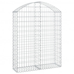 Cesta gaviones forma arco hierro galvanizado 100x30x120/140 cm H