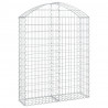 Cesta gaviones forma arco hierro galvanizado 100x30x120/140 cm 2