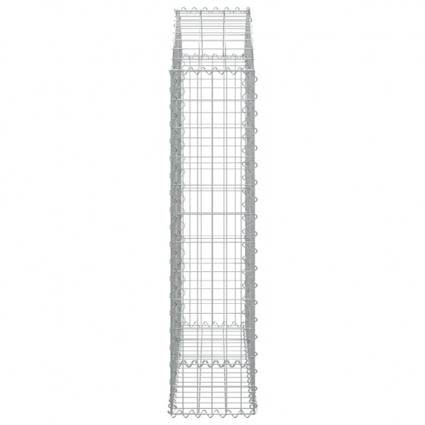 Cesta gaviones forma arco hierro galvanizado 100x30x120/140 cm M 4