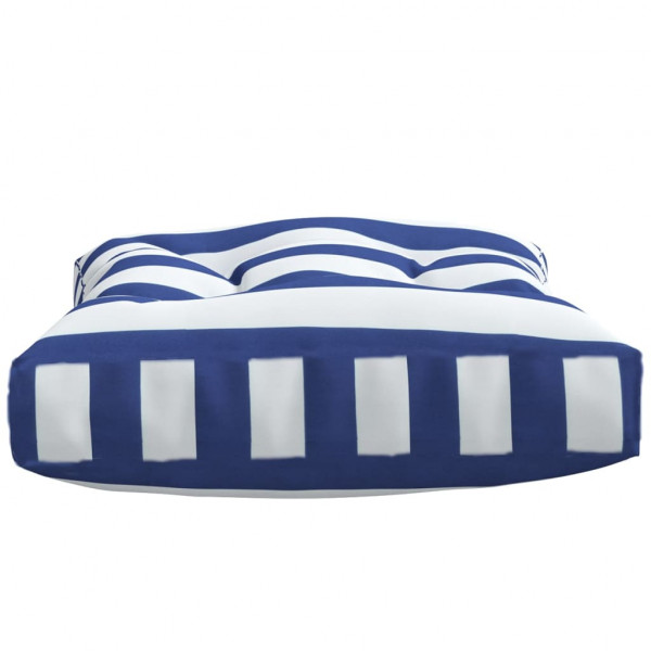 Almofadões p/ móveis de paletes 2 pcs tecido riscas azul/branco M 4