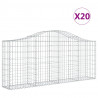 Cestos gabião arqueados 20pcs 200x30x80/100cm ferro galvanizado 2