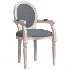 Silla de comedor tela gris oscuro 54x56x96.5 cm H