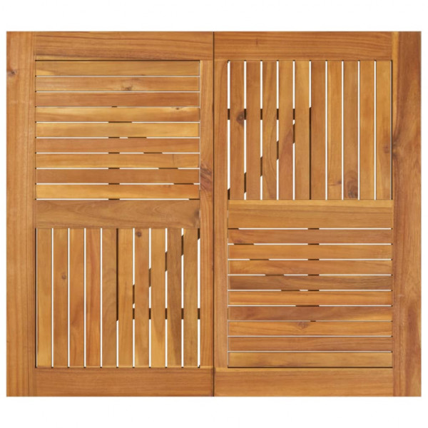 Mesa de jardín madera maciza de acacia 85x85x75 cm M 4
