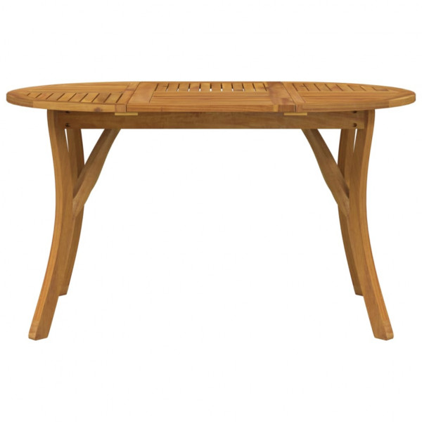Mesa de jardín madera maciza de acacia 150x90x75 cm M 3