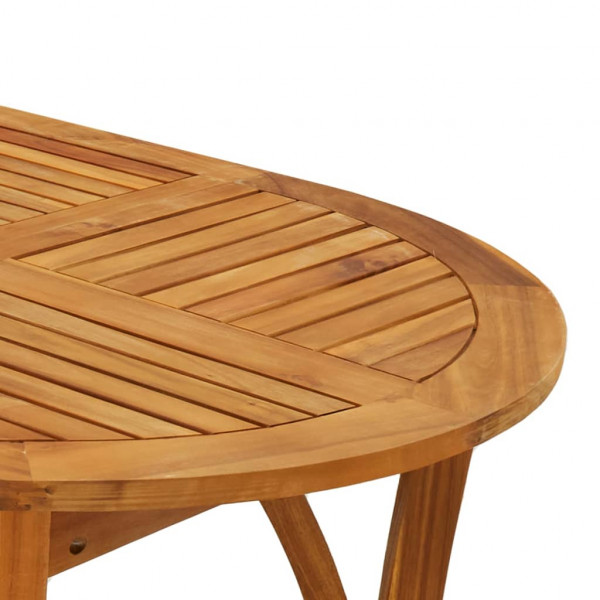 Mesa de jardín madera maciza de acacia 150x90x75 cm M 5