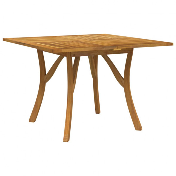 Mesa de jardín madera maciza de acacia 110x110x75 cm M 2