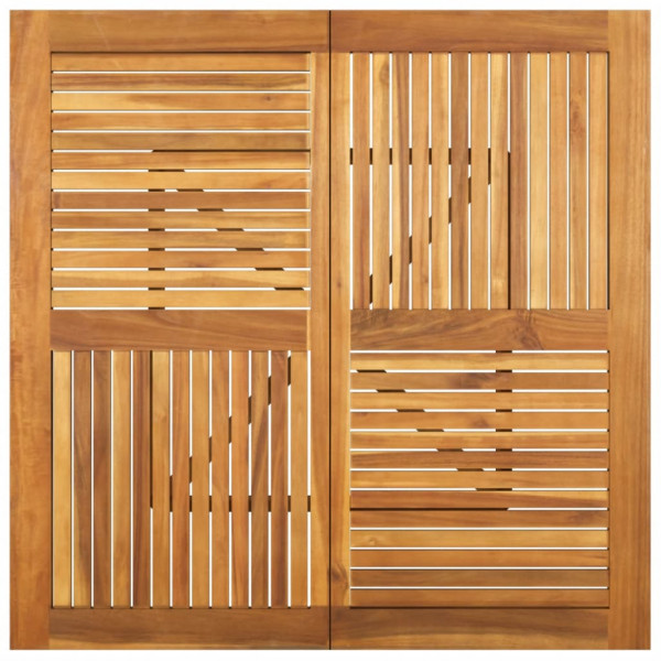 Mesa de jardín madera maciza de acacia 110x110x75 cm M 4