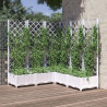 Vaso/floreira jardim c/ treliça 120x120x121.5 cm PP branco 1
