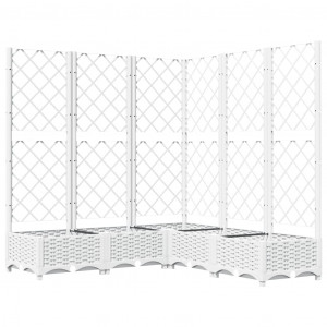 Vaso/floreira jardim c/ treliça 120x120x121.5 cm PP branco H
