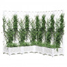 Jardinera con enrejado PP blanco 120x120x121.5 cm 3
