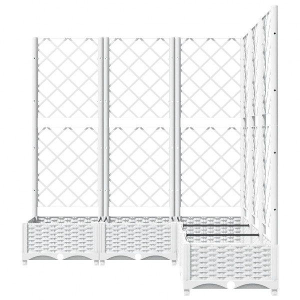 Vaso/floreira jardim c/ treliça 120x120x121.5 cm PP branco M 5