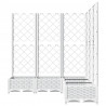 Vaso/floreira jardim c/ treliça 120x120x121.5 cm PP branco 5