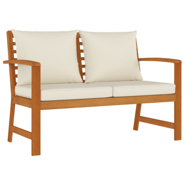 Juego comedor jardín con cojines 9 piezas madera maciza acacia M 4