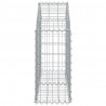 Cesta de gaviones forma arco hierro galvanizado 100x30x60/80 cm 4