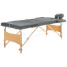 Mesa massagens c/ 3 zonas estrutura madeira 186x68cm antracite 1