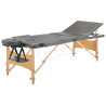 Mesa massagens c/ 3 zonas estrutura madeira 186x68cm antracite 2