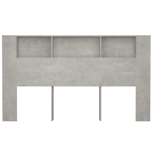 Mueble cabecero gris hormigón 180x18.5x104.5 cm M 4