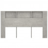 Mueble cabecero gris hormigón 180x18.5x104.5 cm 4