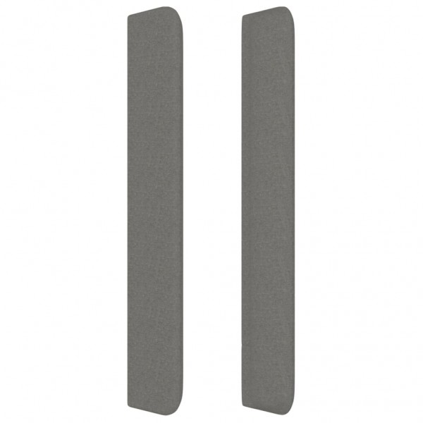 Cabeceira cama c/ abas tecido 93x16x118/128 cm cinzento-escuro M 4