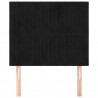 Cabeceros 2 unidades de terciopelo negro 90x5x78/88 cm 3