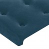 Cabeceira de cama c/ luzes LED veludo 100x5x78/88cm azul-escuro 5