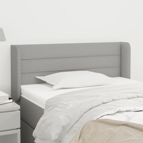 Cabecero de tela gris claro 83x16x78/88 cm D