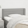 Cabeceira de cama c/ abas tecido 83x16x78/88 cm cinzento-claro 1