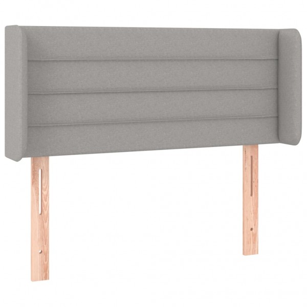 Cabecero de tela gris claro 83x16x78/88 cm M 2