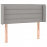 Cabecero de tela gris claro 83x16x78/88 cm 2