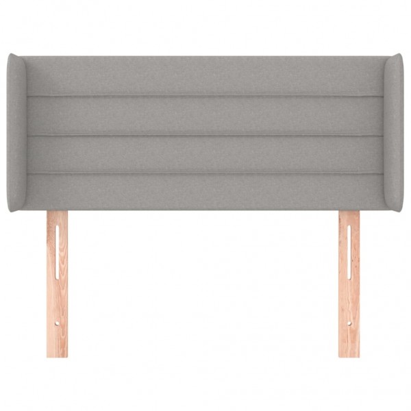 Cabeceira de cama c/ abas tecido 83x16x78/88 cm cinzento-claro M 3