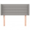 Cabecero de tela gris claro 83x16x78/88 cm 3