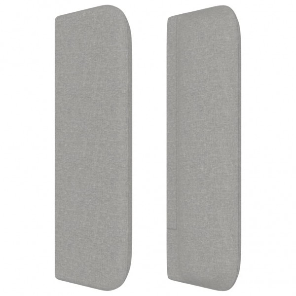 Cabeceira de cama c/ abas tecido 83x16x78/88 cm cinzento-claro M 4