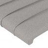Cabecero de tela gris claro 83x16x78/88 cm 5