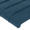 Cabecero con luces LED terciopelo azul oscuro 160x5x118/128 cm 5
