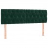 Cabeceros 2 unidades de terciopelo verde oscuro 80x7x78/88 cm 2