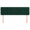 Cabeceira de cama 2 pcs veludo 80x7x78/88 cm verde-escuro 3