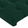 Cabeceros 2 unidades de terciopelo verde oscuro 80x7x78/88 cm 4