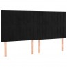 Cabeceira de cama 4 pcs veludo 100x5x78/88 cm preto 2