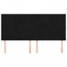 Cabeceros 4 unidades de terciopelo negro 100x5x78/88 cm 3