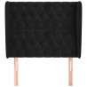 Cabecero con orejas de terciopelo negro 93x23x118/128 cm 3