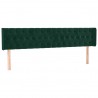 Cabecero de terciopelo verde oscuro 203x16x78/88 cm 2