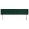 Cabecero de terciopelo verde oscuro 203x16x78/88 cm 3