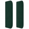 Cabecero de terciopelo verde oscuro 203x16x78/88 cm 4