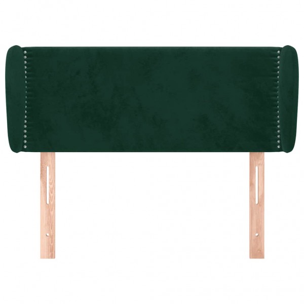 Cabecero de terciopelo verde oscuro 83x23x78/88 cm M 3