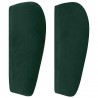 Cabeceira de cama c/ abas veludo 83x23x78/88cm verde-escuro 4