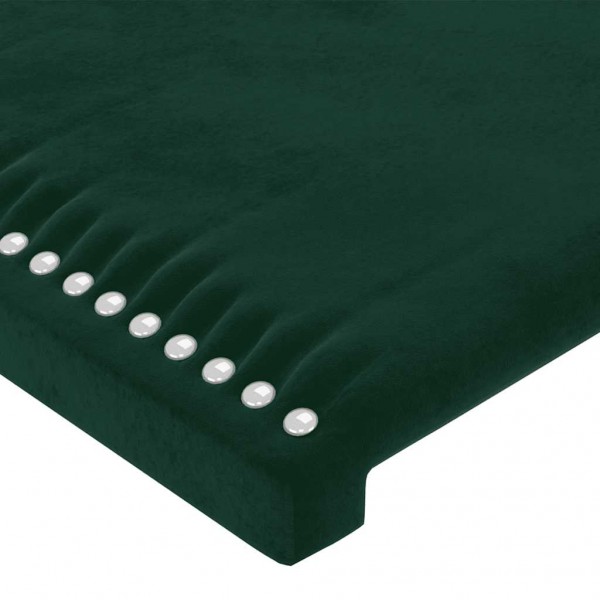 Cabecero de terciopelo verde oscuro 83x23x78/88 cm M 5